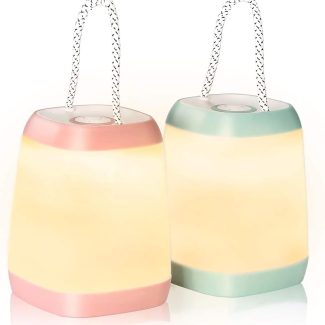 2 Pack LED Camping Light, Battery Powered LED Tent Lantern with 3 Modes, Portable Night Light for Camping, Hiking, Emergency, Backpacking, Indoor and Outdoor Use